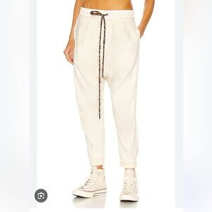 R13 Harem cotton terry sweatpants off white small